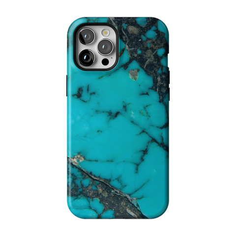 Turquoise Stone Print Tough Phone Case for iPhone 12 Pro Max - The Urban Flair