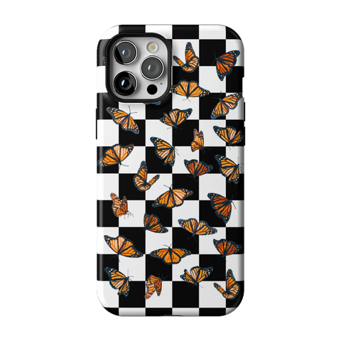 Checkered Monarch Butterfly Tough Phone Case for iPhone 12 Pro Max - The Urban Flair
