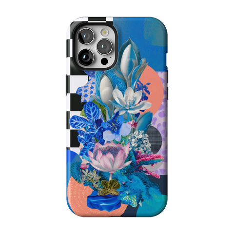 Blue Lotus Botanical Collage Tough Phone Case for iPhone 12 Pro Max - The Urban Flair