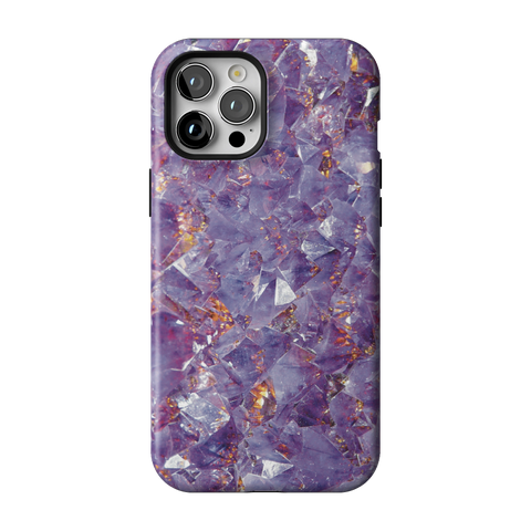 Raw Amethyst Crystal Tough Phone Case for iPhone 12 Pro Max - The Urban Flair