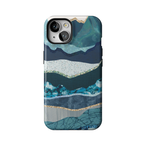 Teal Mountain Landscape Tough Phone Case for iPhone 13 - The Urban Flair