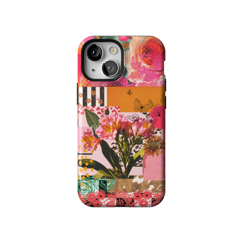 Maximalist Bloom Collage Tough Phone Case for iPhone 13 Mini - The Urban Flair