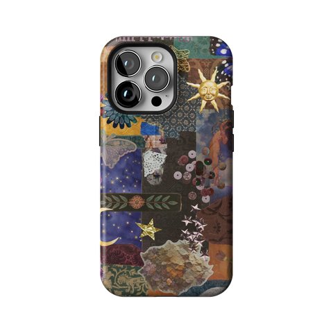 Whimsy Mixed Media Collage Tough Phone Case for iPhone 13 Pro - The Urban Flair