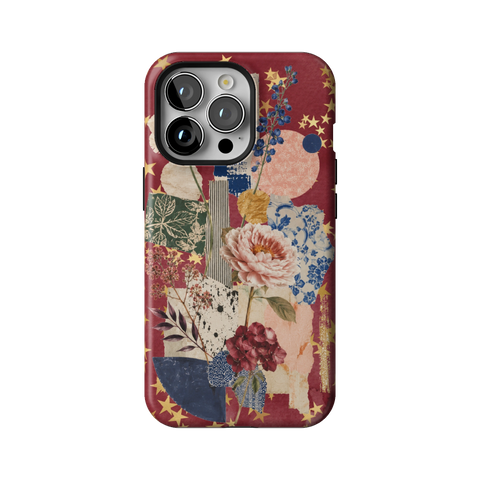 Rustic Botanical Collage Tough Phone Case for iPhone 13 Pro - The Urban Flair