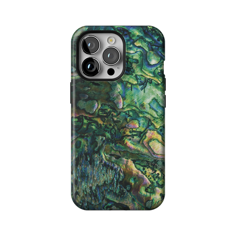 Green Abalone Shell Tough Phone Case for iPhone 13 Pro - The Urban Flair