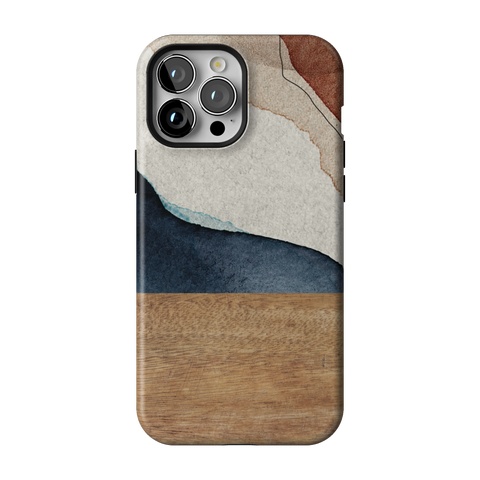Rustic Watercolor & Wood Print Tough Phone Case for iPhone 13 Pro Max - The Urban Flair