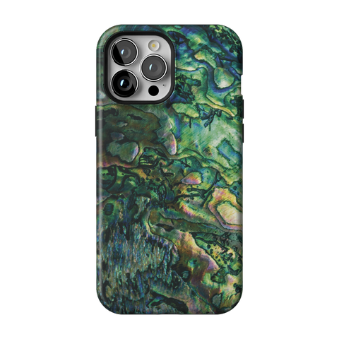 Green Abalone Shell Tough Phone Case for iPhone 13 Pro Max - The Urban Flair