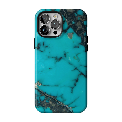 Turquoise Stone Print Tough Phone Case for iPhone 13 Pro Max - The Urban Flair