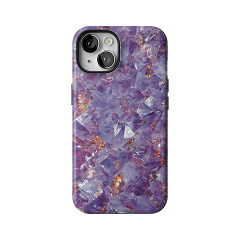 Raw Amethyst Crystal Tough Phone Case for iPhone 14 - The Urban Flair