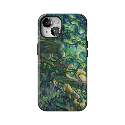 Green Abalone Shell Tough Phone Case for iPhone 14 - The Urban Flair