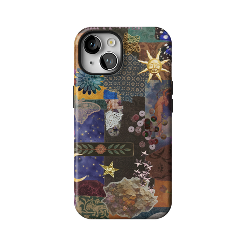 Whimsy Mixed Media Collage Tough Phone Case for iPhone 14 - The Urban Flair