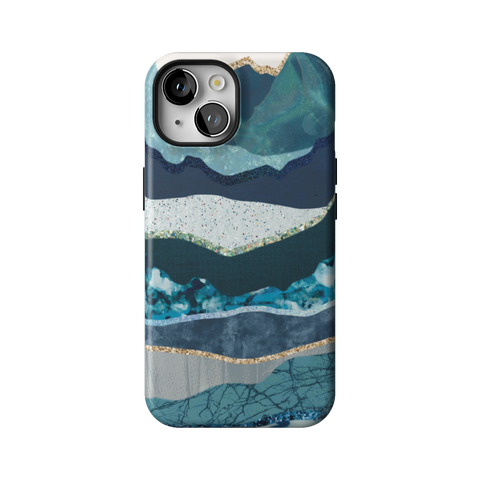 Teal Mountain Landscape Tough Phone Case for iPhone 14 - The Urban Flair
