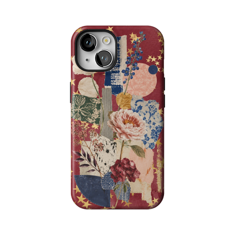 Rustic Botanical Collage Tough Phone Case for iPhone 14 - The Urban Flair