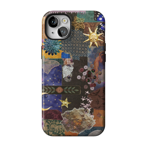 Whimsy Mixed Media Collage Tough Phone Case for iPhone 14 Plus - The Urban Flair