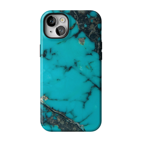 Turquoise Stone Print Tough Phone Case for iPhone 14 Plus - The Urban Flair