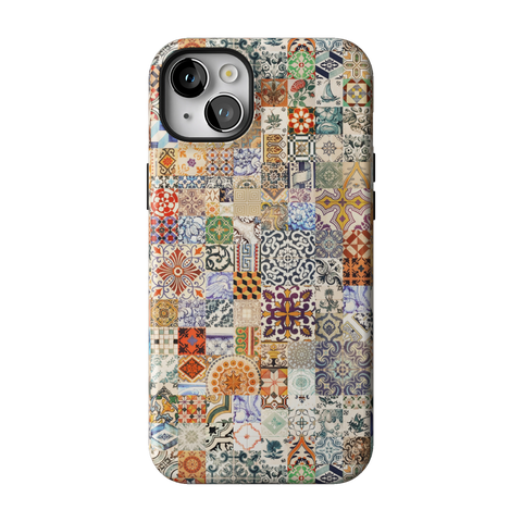 Real Portuguese Tiles Tough Phone Case for iPhone 14 Plus - The Urban Flair