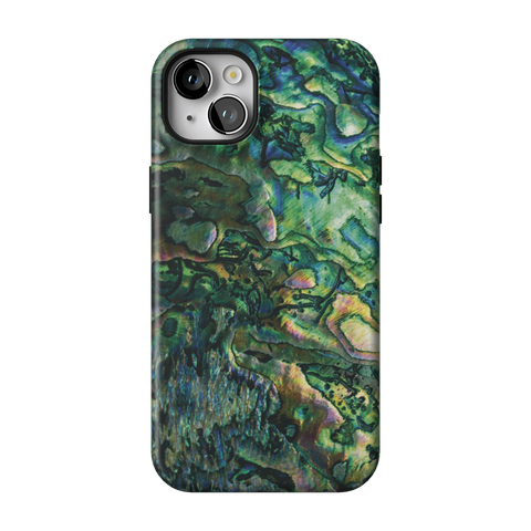 Green Abalone Shell Tough Phone Case for iPhone 14 Plus - The Urban Flair