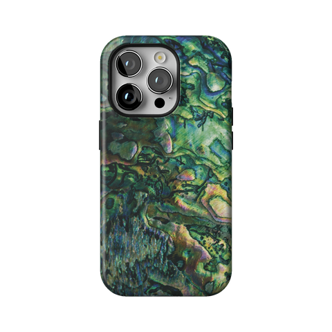Green Abalone Shell Tough Phone Case for iPhone 14 Pro - The Urban Flair