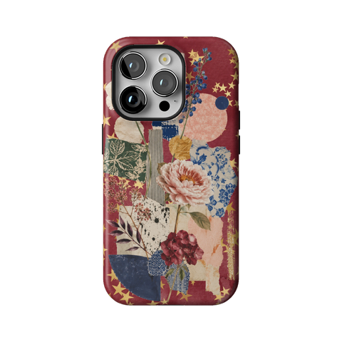 Rustic Botanical Collage Tough Phone Case for iPhone 14 Pro - The Urban Flair