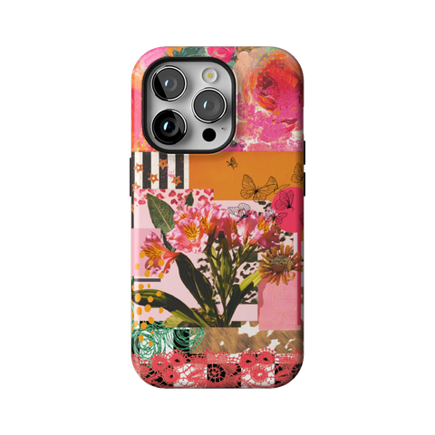 Maximalist Bloom Collage Tough Phone Case for iPhone 14 Pro - The Urban Flair