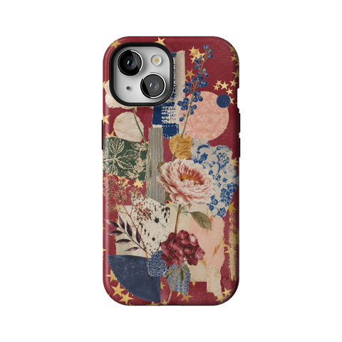 Rustic Botanical Collage Tough Phone Case for iPhone 15 - The Urban Flair