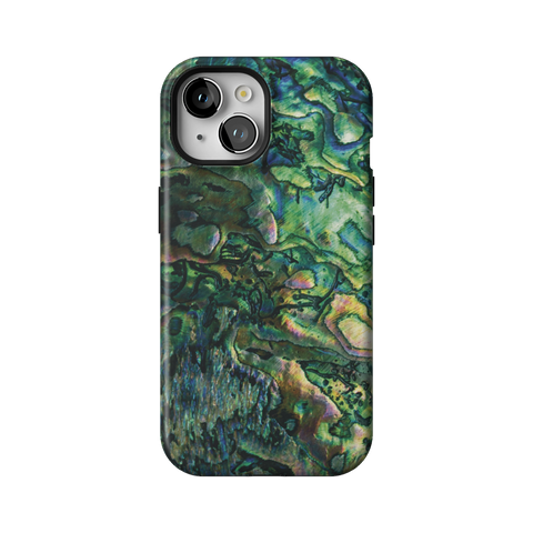 Green Abalone Shell Tough Phone Case for iPhone 15 - The Urban Flair