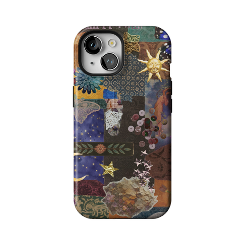 Whimsy Mixed Media Collage Tough Phone Case for iPhone 15 - The Urban Flair