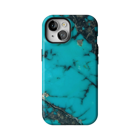 Turquoise Stone Print Tough Phone Case for iPhone 15 - The Urban Flair