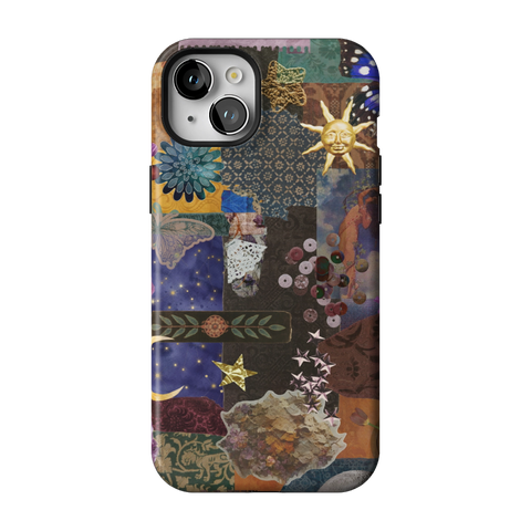 Whimsy Mixed Media Collage Tough Phone Case for iPhone 15 Plus - The Urban Flair