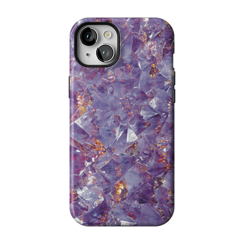 Raw Amethyst Crystal Tough Phone Case for iPhone 15 Plus - The Urban Flair