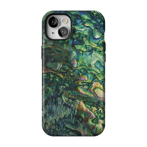 Green Abalone Shell Tough Phone Case for iPhone 15 Plus - The Urban Flair
