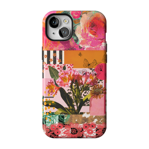 Maximalist Bloom Collage Tough Phone Case for iPhone 15 Plus - The Urban Flair