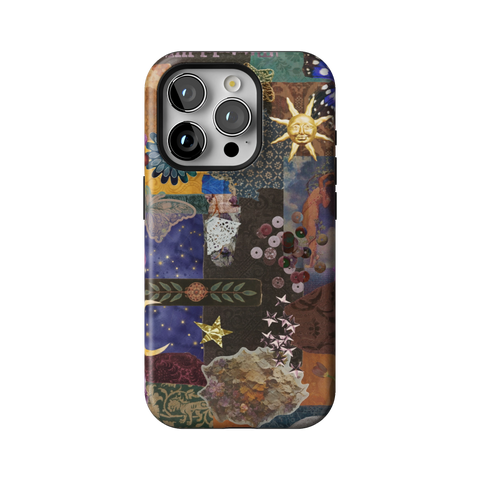 Whimsy Mixed Media Collage Tough Phone Case for iPhone 15 Pro - The Urban Flair