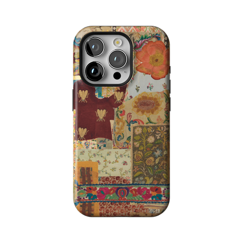 Mixed Media Boho Tough Phone Case for iPhone 15 Pro - The Urban Flair