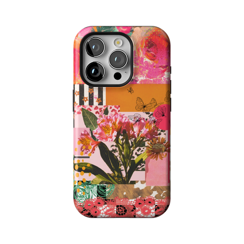 Maximalist Bloom Collage Tough Phone Case for iPhone 15 Pro - The Urban Flair