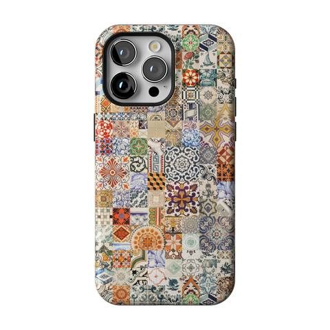 Real Portuguese Tiles Tough Phone Case for iPhone 15 Pro Max - The Urban Flair