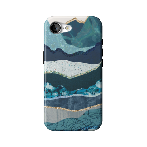 Teal Mountain Landscape Tough Phone Case for iPhone 16e - The Urban Flair
