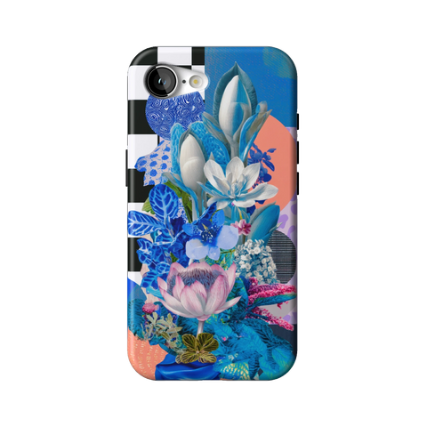Blue Lotus Botanical Collage Tough Phone Case for iPhone 16e - The Urban Flair