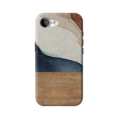 Rustic Watercolor & Wood Print Tough Phone Case for iPhone 16e - The Urban Flair