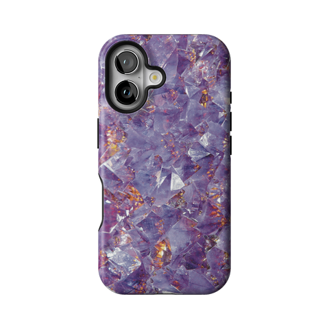 Raw Amethyst Crystal Tough Phone Case for iPhone 16 - The Urban Flair