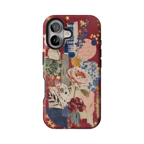 Rustic Botanical Collage Tough Phone Case for iPhone 16 - The Urban Flair