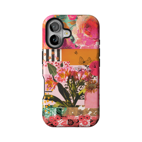 Maximalist Bloom Collage Tough Phone Case for iPhone 16 - The Urban Flair