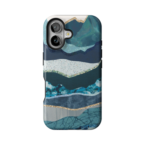 Teal Mountain Landscape Tough Phone Case for iPhone 16 - The Urban Flair