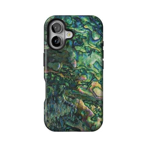 Green Abalone Shell Tough Phone Case for iPhone 16 - The Urban Flair