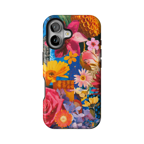 Summer Flower Collage Tough Phone Case for iPhone 16 - The Urban Flair