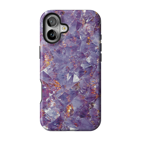 Raw Amethyst Crystal Tough Phone Case for iPhone 16 Plus - The Urban Flair