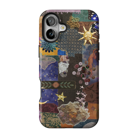 Whimsy Mixed Media Collage Tough Phone Case for iPhone 16 Plus - The Urban Flair