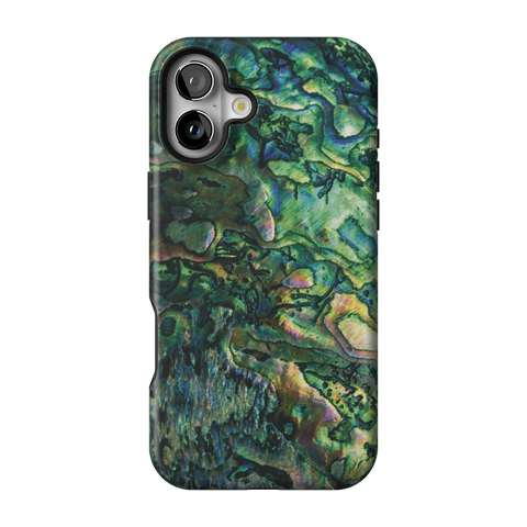Green Abalone Shell Tough Phone Case for iPhone 16 Plus - The Urban Flair
