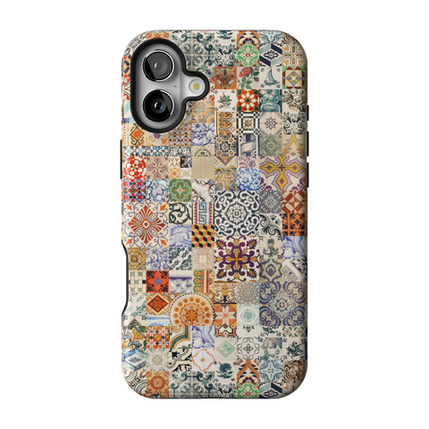 Real Portuguese Tiles Tough Phone Case for iPhone 16 Plus - The Urban Flair