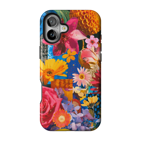 Summer Flower Collage Tough Phone Case for iPhone 16 Plus - The Urban Flair